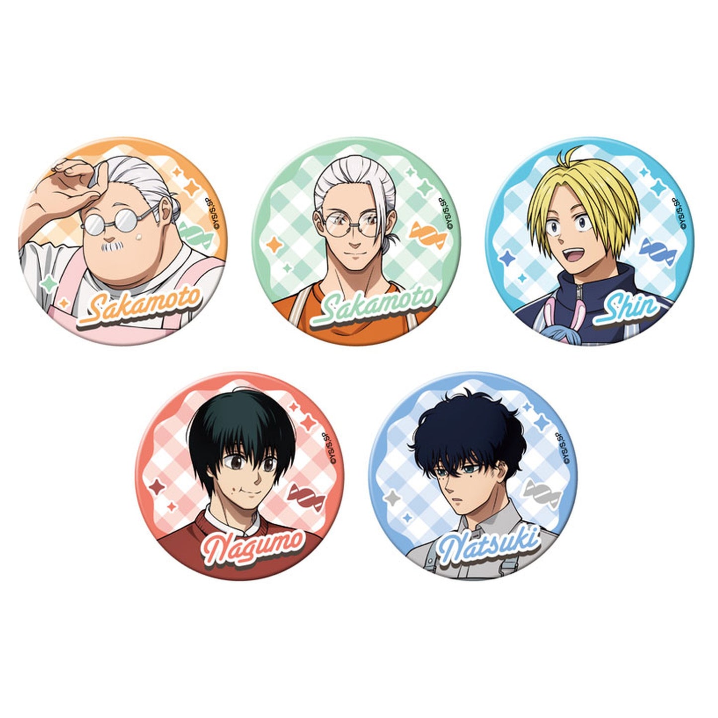 TV Anime SAKAMOTO DAYS Chara Badge Collection White Day 5Pack BOX - Image 1