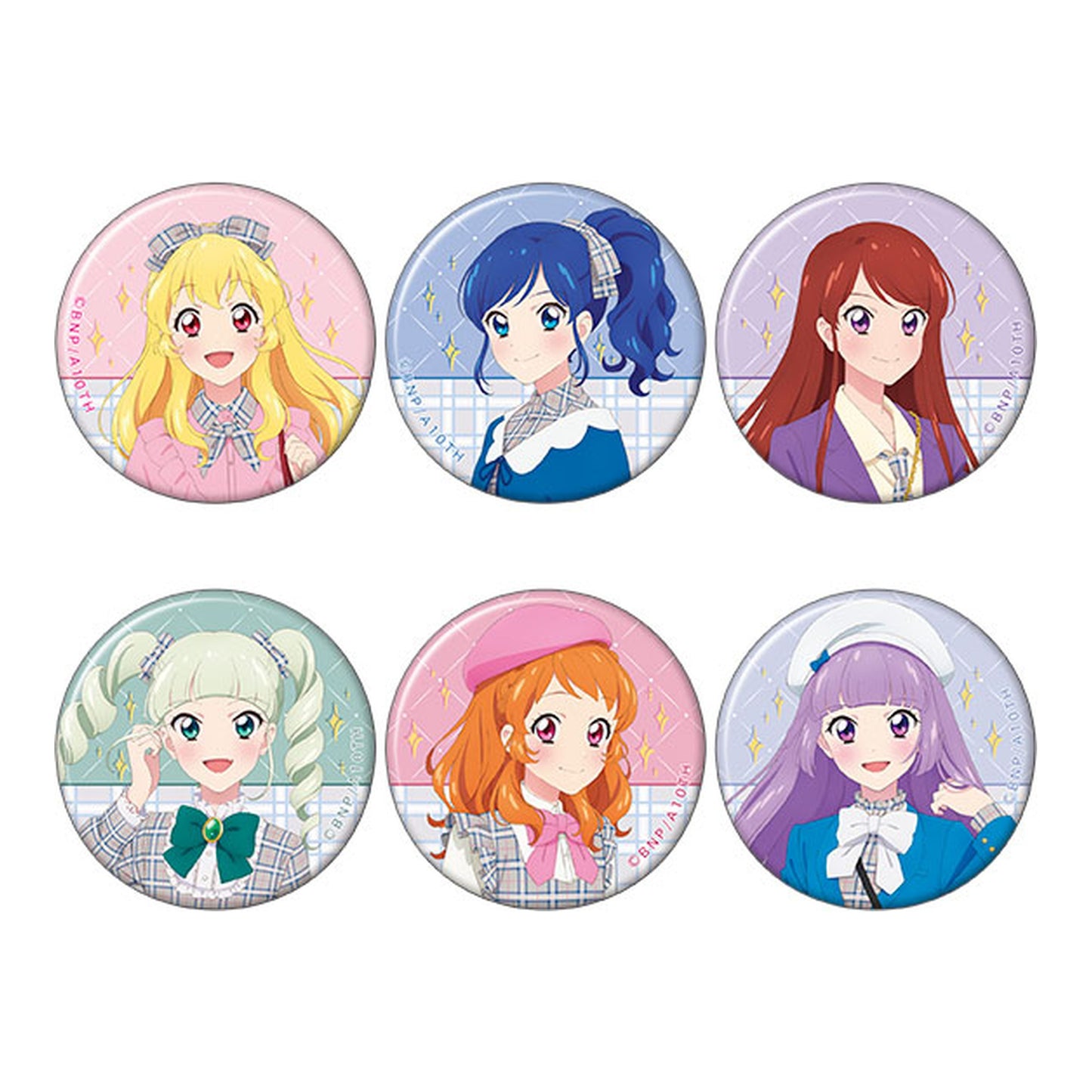 Aikatsu! Chara Badge Collection -Cute Check Style ver.- 6Pack BOX - Image 1
