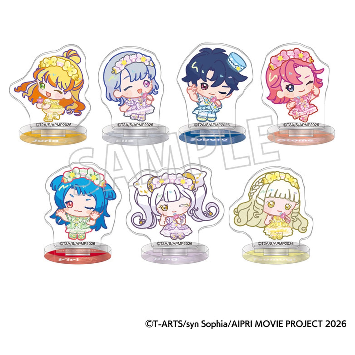 Movie Secret Aipri Mankai Buzzrium Live! TureSta Miniature Acrylic Stand Collection /B 7Pack BOX - Image 1