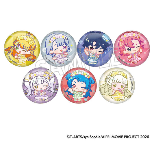 Movie Secret Aipri Mankai Buzzrium Live! Mini Chara Badge Collection 7Pack BOX - Image 1
