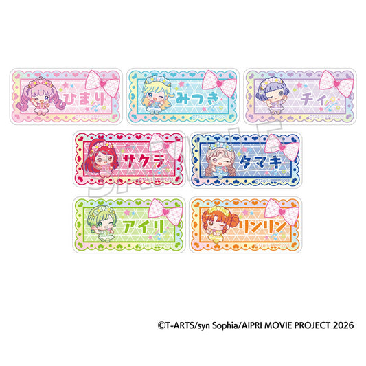 Movie Secret Aipri Mankai Buzzrium Live! Name Acrylic Badge Collection /A 7Pack BOX - Image 1