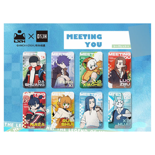 The Legend of Hei "MEETING YOU" Series Square Tin Badge 8Pack BOX - Image 1