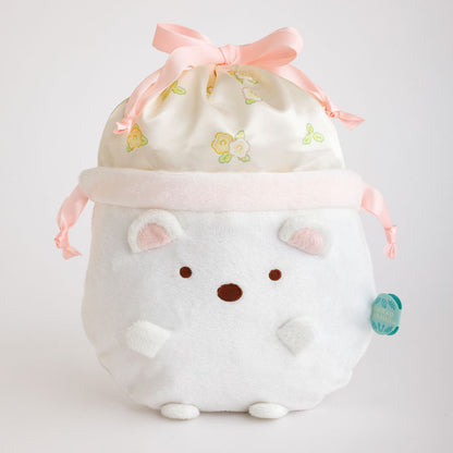 Sumikko Gurashi Tanuki no Manmaru Restaurant Plush 2WAY Drawstring Bag Shirokuma - Image 3