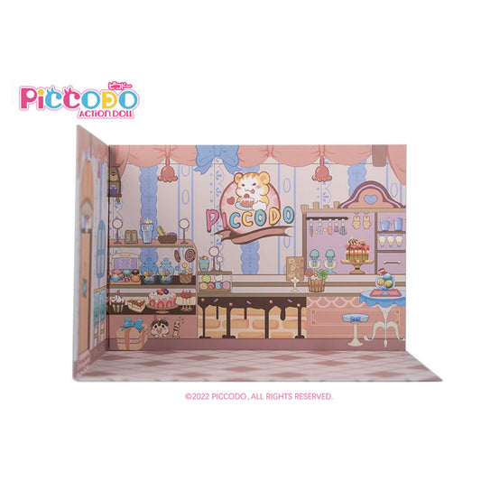 PICCODO ACTION DOLL Background Board M Cake Shop Display - Image 1