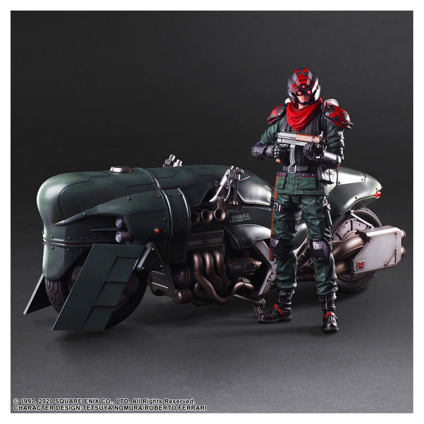 Final Fantasy VII REMAKE PLAY ARTS KAI Security Officer & Motorcycle Set - Image 1
