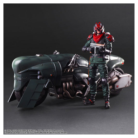 Final Fantasy VII REMAKE PLAY ARTS KAI Security Officer & Motorcycle Set - Image 1