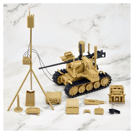 LittleArmory LD049 UGV Armed Robot System 2 Caliber Carrier 1/12 Plastic Model - Image 1