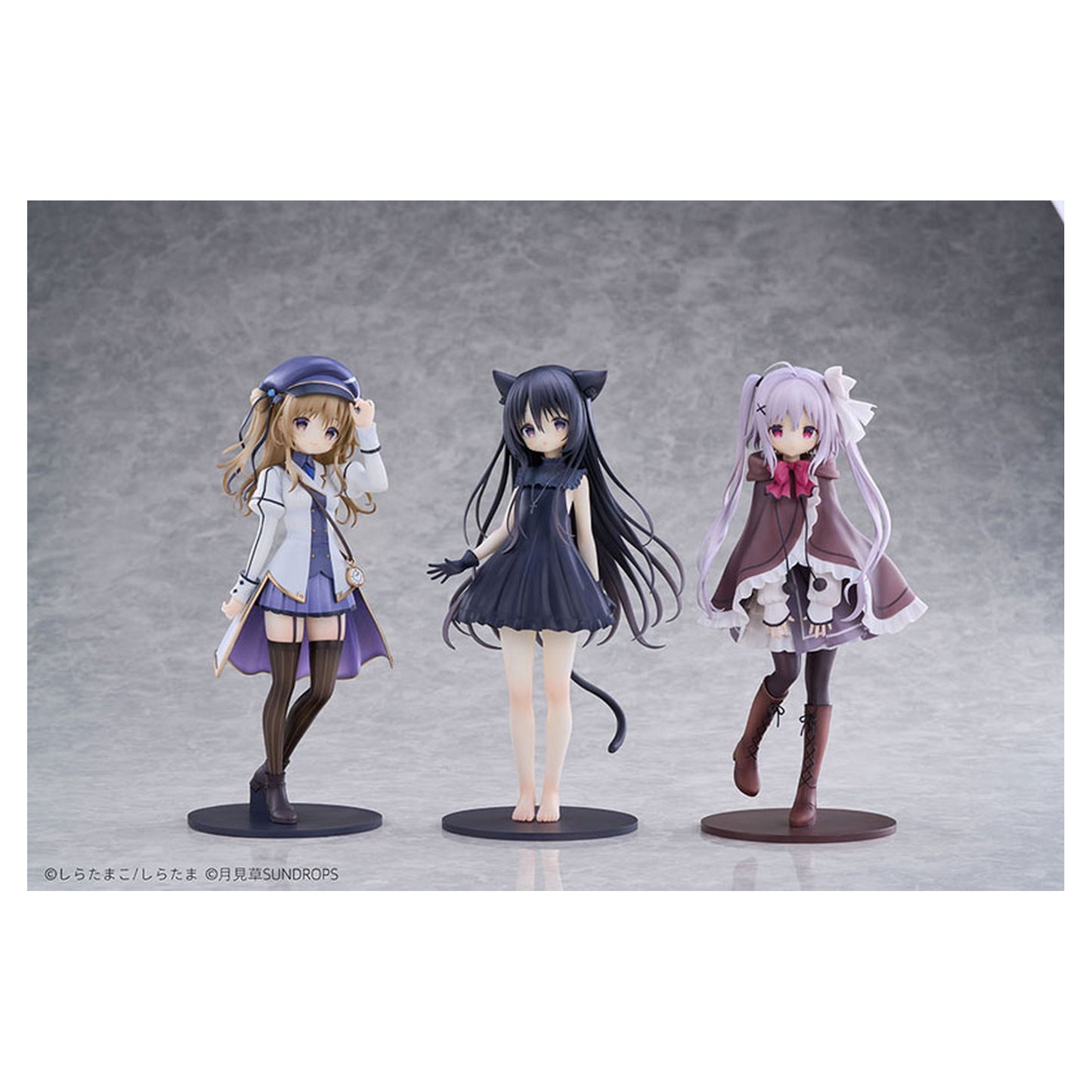 "Hoshizora Tetsudou to Shiro no Tabi" Noir Neri Karuha Complete Set 1/7 Figure - Image 1