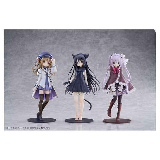 "Hoshizora Tetsudou to Shiro no Tabi" Noir Neri Karuha Complete Set 1/7 Figure - Image 1