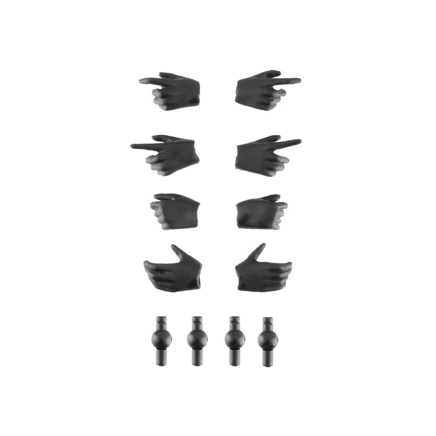 LittleArmory [LA-OP22] Gun Holding Hand for Megami Device Black Plastic Model - Image 1