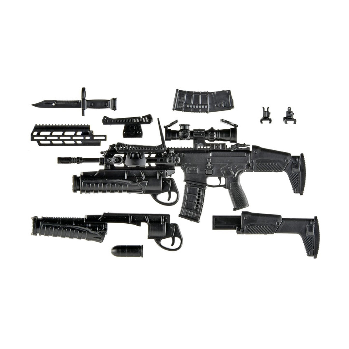 LittleArmory [LA112] 20 Model Rifle & Grenade Launcher 1/12 Plastic Model - Image 1