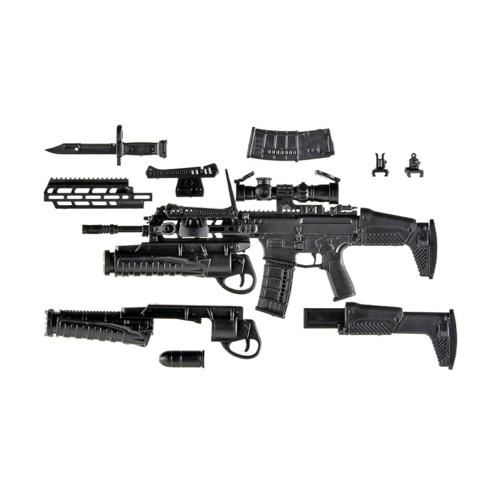 LittleArmory [LA112] 20 Model Rifle & Grenade Launcher 1/12 Plastic Model - Image 1