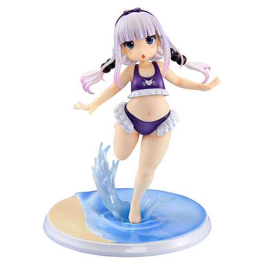 Miss Kobayashi's Dragon Maid Kanna Kamui: Excited to Wear a Swimsuit at Home Ver. (Purple) 1/6 Figure - Image 1