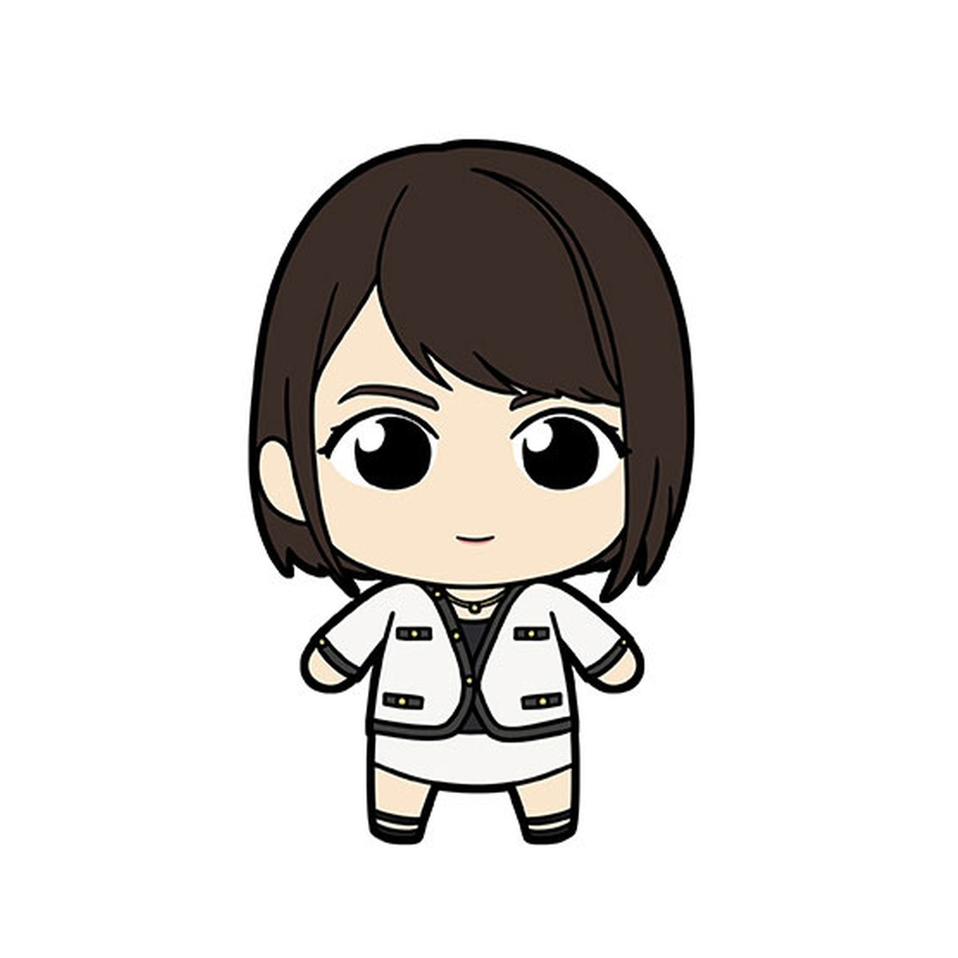 Like a Dragon 7 Plushie and Tin Badge Set Saeko Mukoda - Image 1