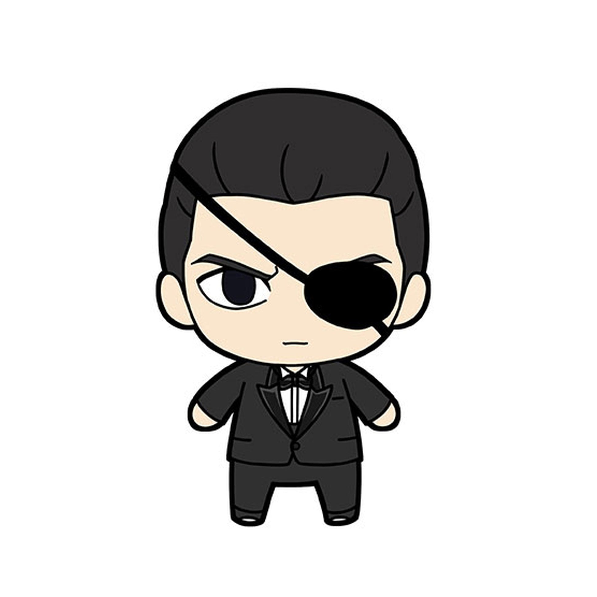 Like a Dragon 0 Plushie and Tin Badge Set - Goro Majima - Image 1