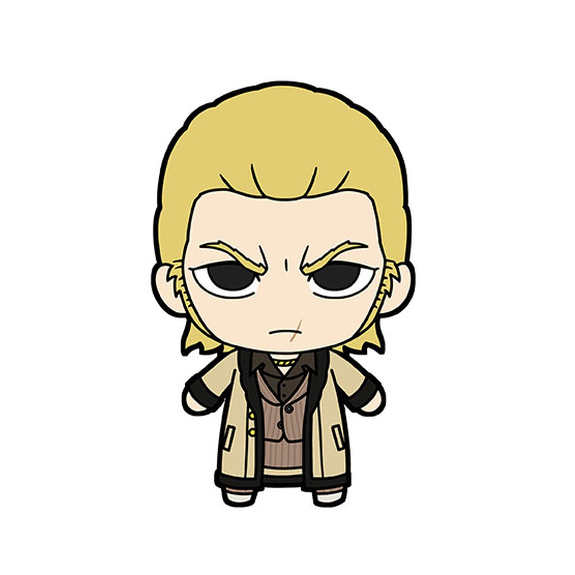 Like a Dragon Kiwami 2 Plushie and Tin Badge Set - Ryuji Goda - Image 1