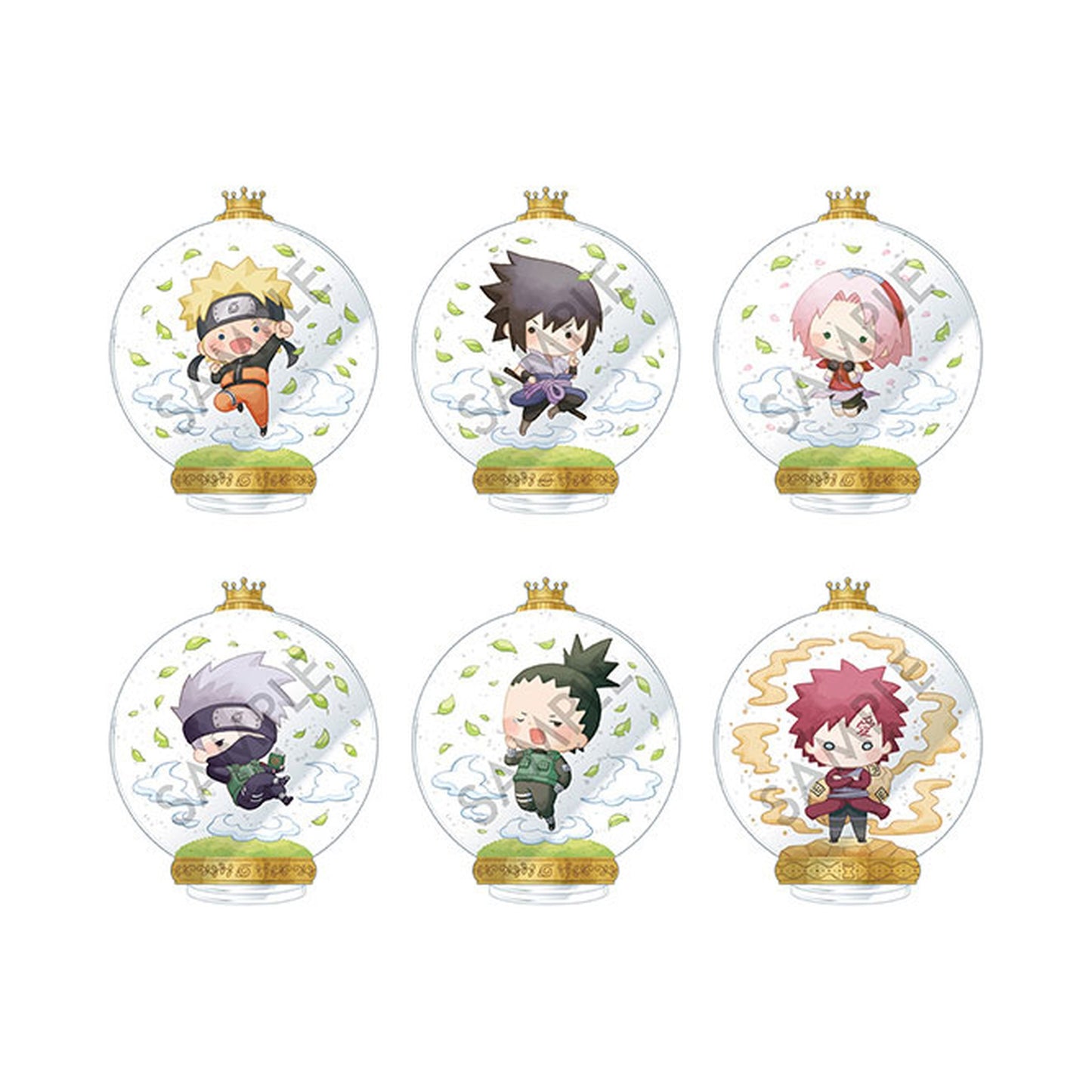 NARUTO Shippuden Dome Acrylic Stand Kiratto to Sanjo dattebayo! 6Pack BOX - Image 1