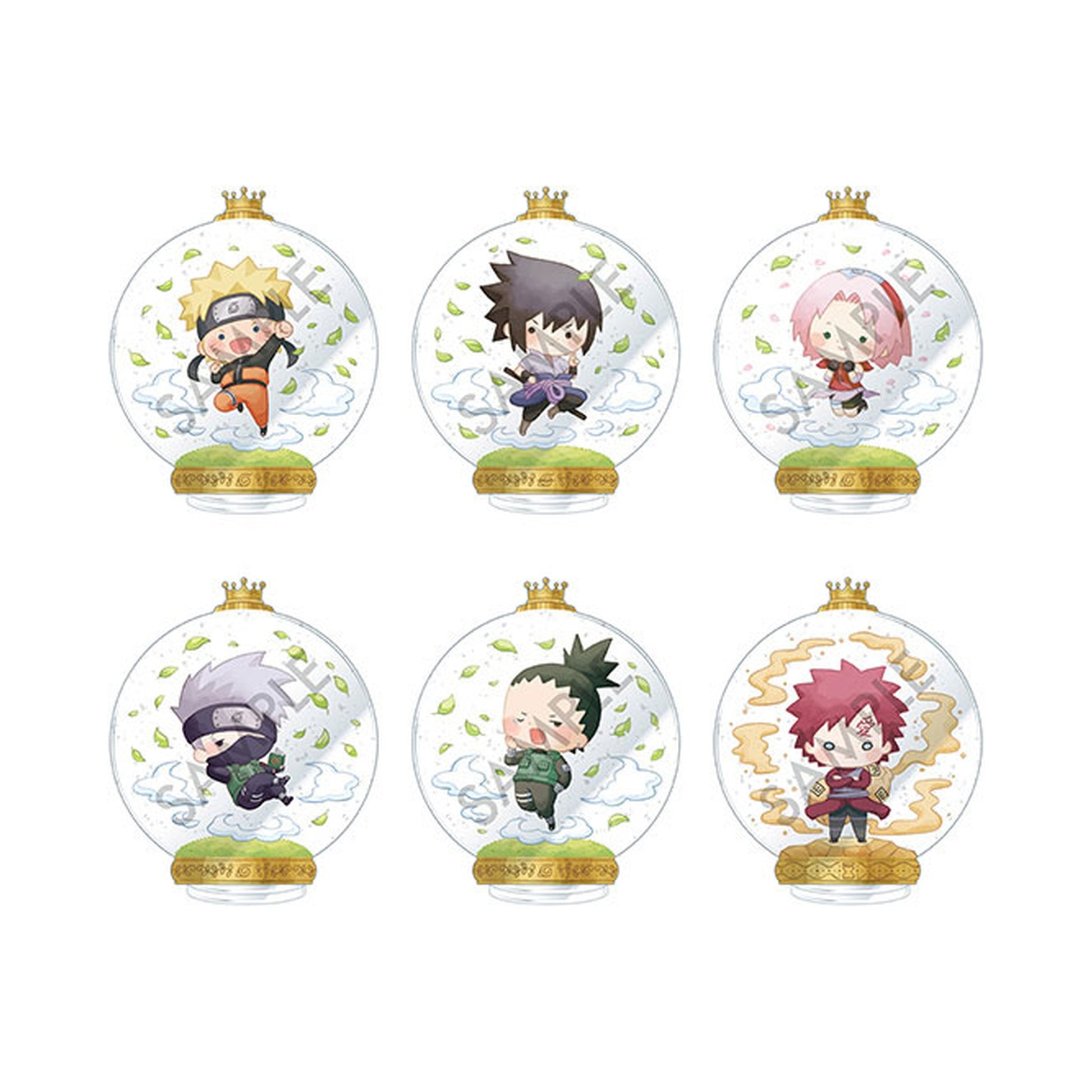 NARUTO Shippuden Dome Acrylic Stand Kiratto to Sanjo dattebayo! 6Pack BOX - Image 1