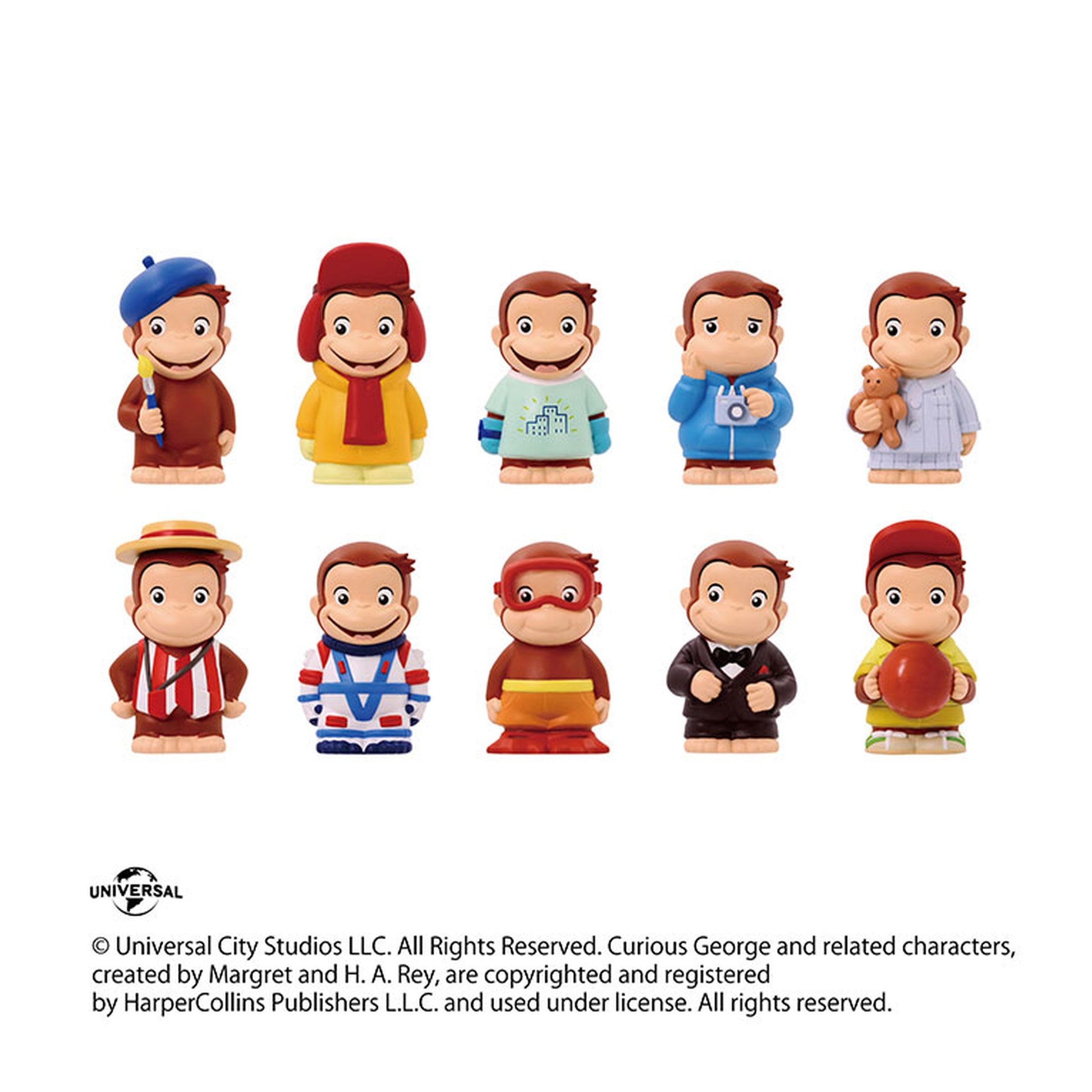 Curious George Sofubi Puppet Mascot 10Pack BOX - Image 1