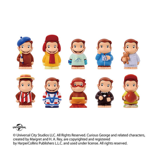 Curious George Sofubi Puppet Mascot 10Pack BOX - Image 1