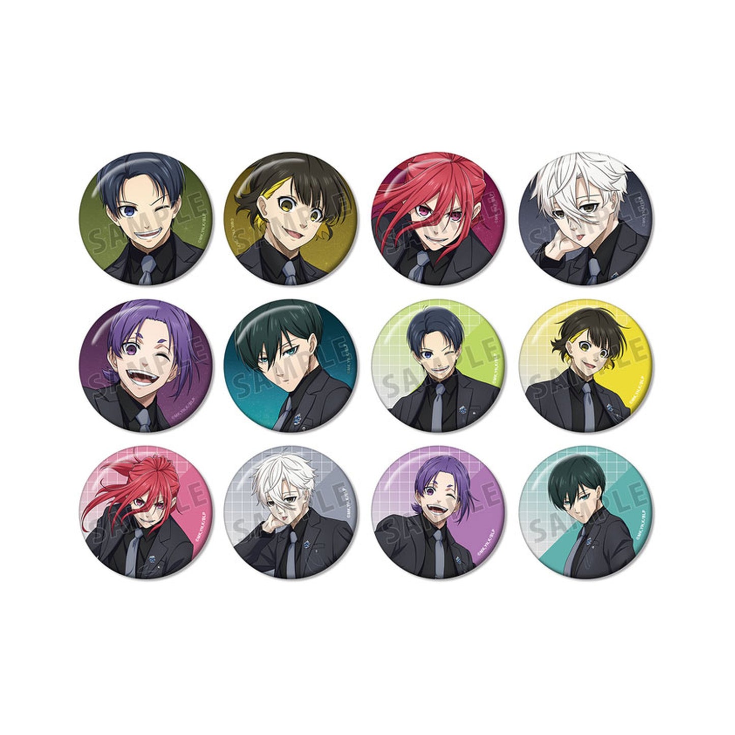 TV Anime Bluelock New Illustration Suit Model ver. Trading Tin Badge 12Pack BOX - Image 1