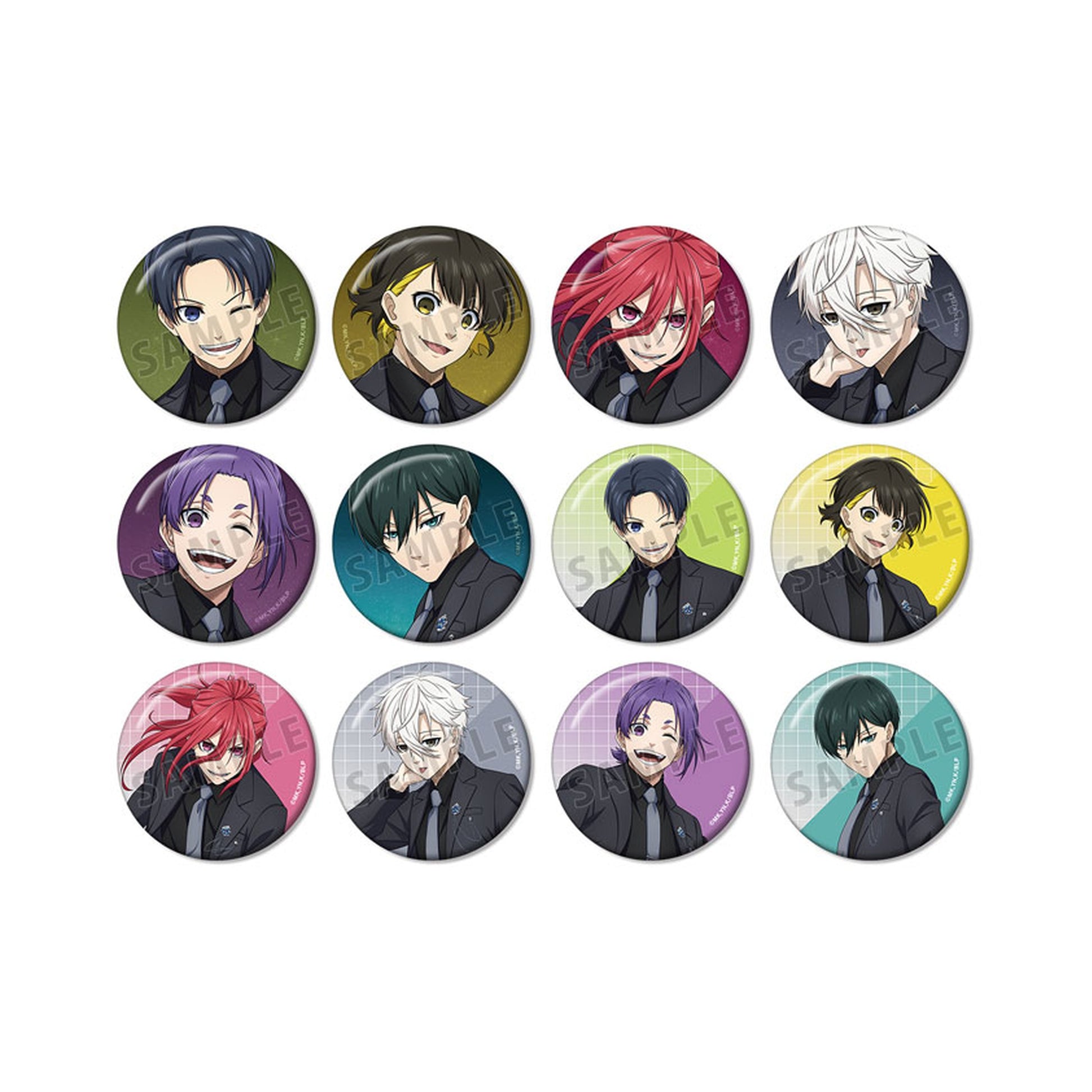 TV Anime Bluelock New Illustration Suit Model ver. Trading Tin Badge 12Pack BOX - Image 1