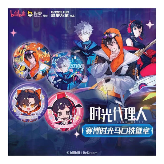 Link Click Cyber Time Series Tin Badge 12 Pack Box - Image 1