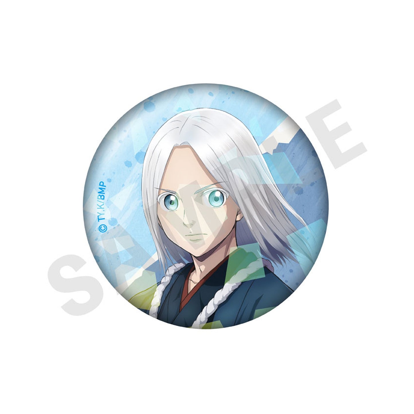 TV Anime The Blue Wolves of Mibu Trading Hologram Tin Badge 7 Item Set - Image 1