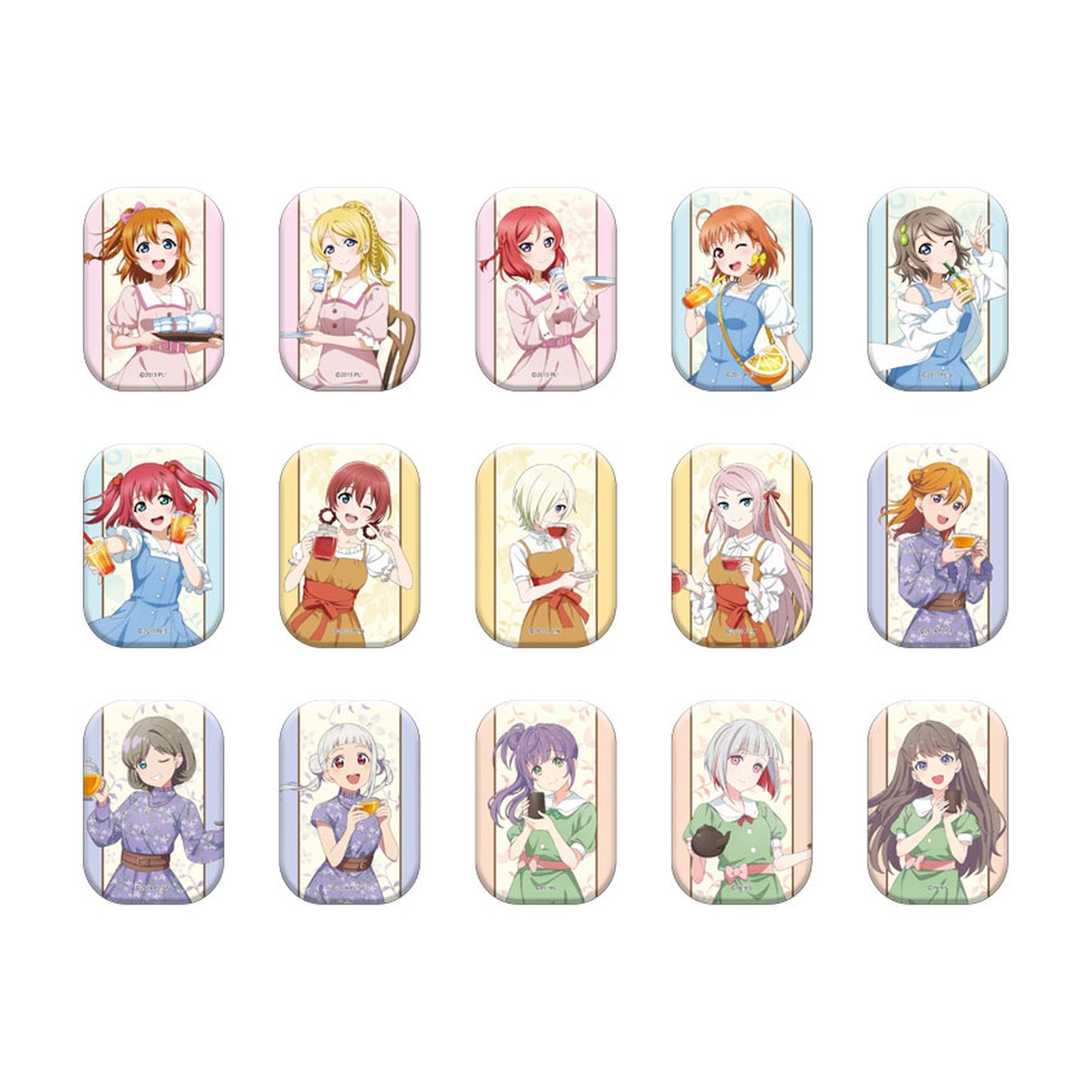 Love Live! School idol project Chara Badge Collection Asia Tour Fair ver. 15Pack BOX - Image 1