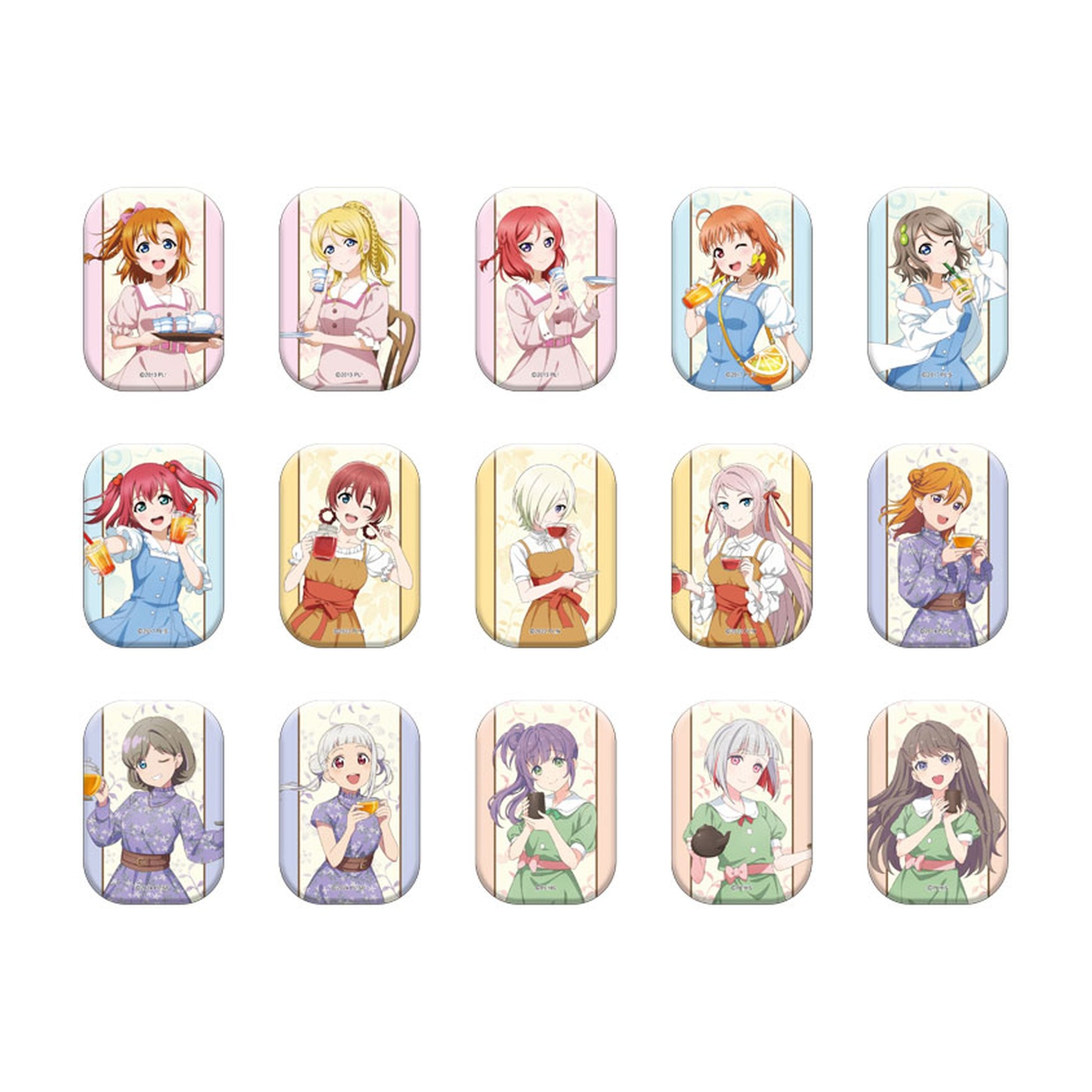 Love Live! School idol project Chara Badge Collection Asia Tour Fair ver. 15Pack BOX - Image 1