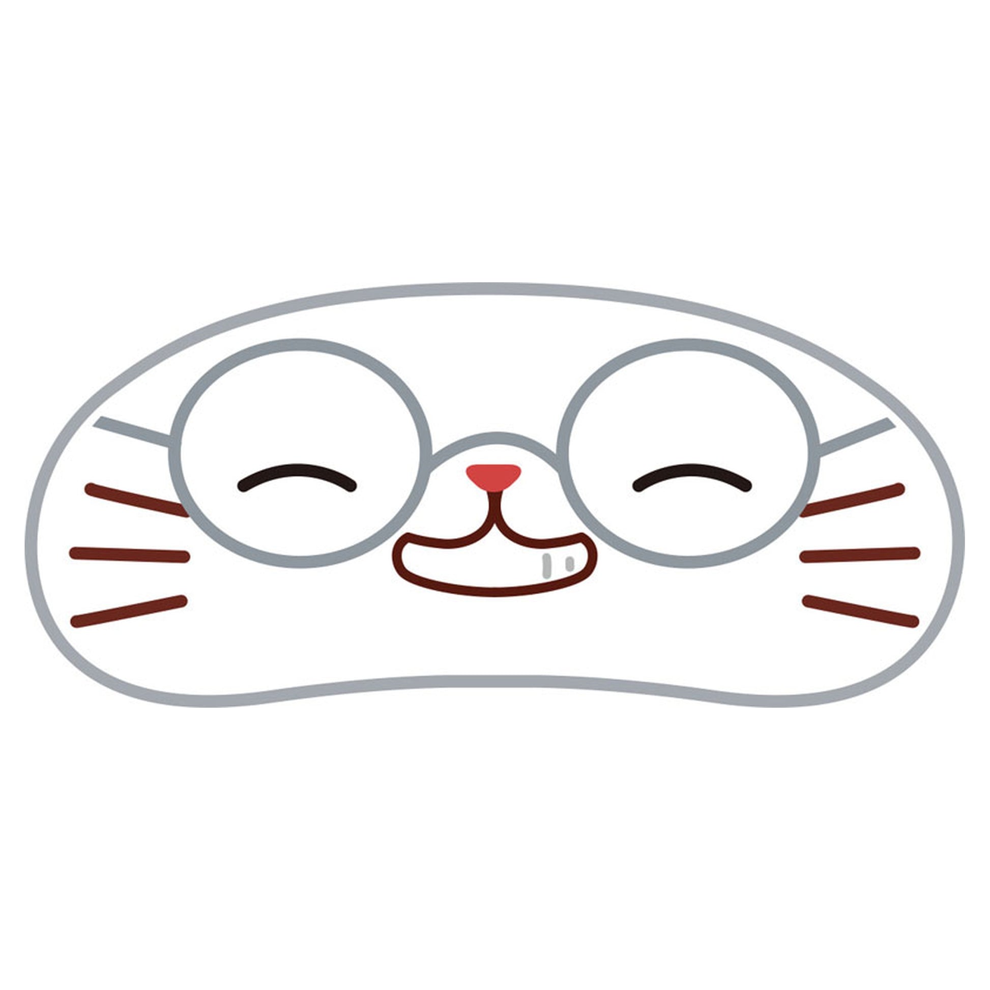 3-nen Z-gumi Ginpachi-sensei withCAT Plush Keychain w/Eye Mask Shinpachi Shimura - Image 1