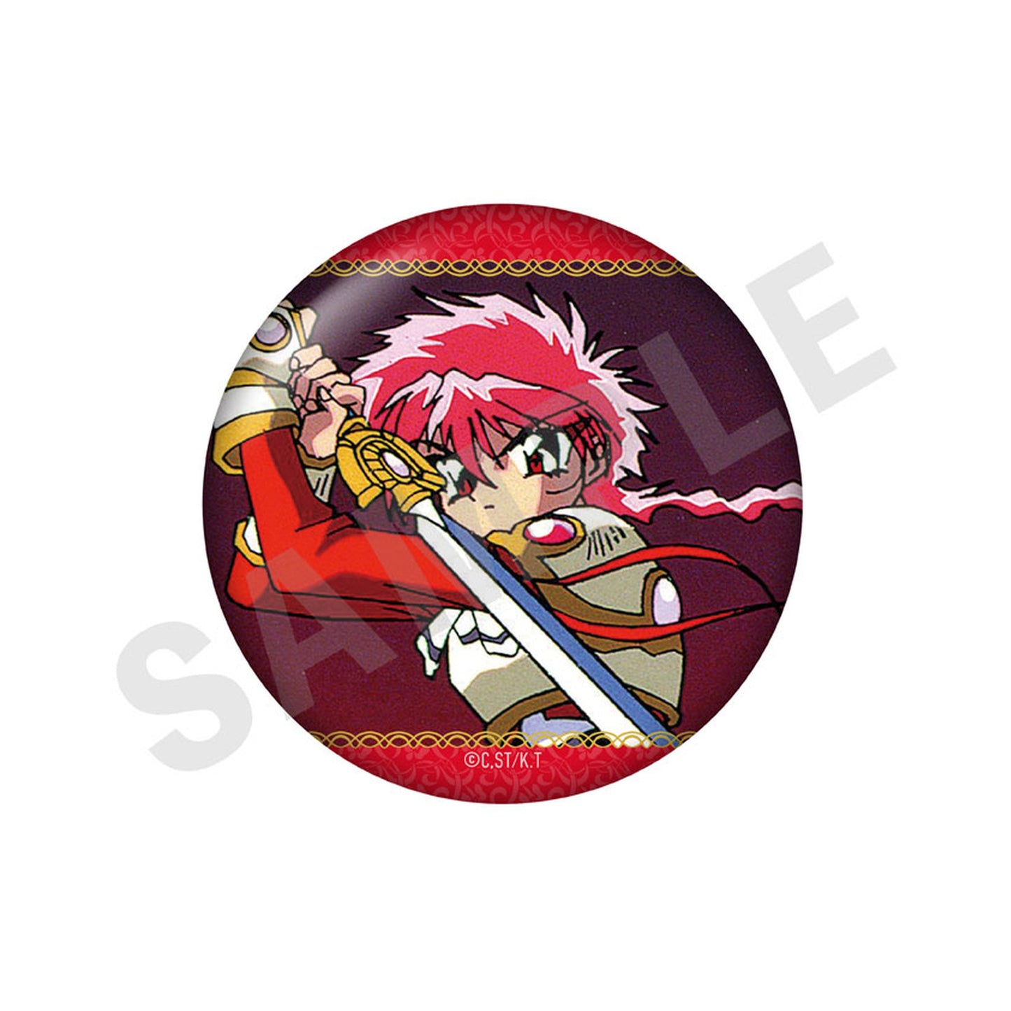 TV Anime Magic Knight Rayearth Trading Tin Badge A 8Pack BOX - Image 1