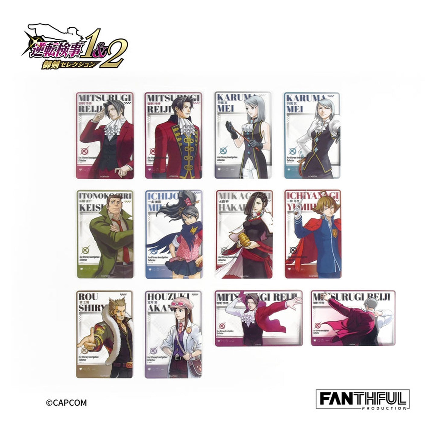 Ace Attorney Investigations Acrylic Clear Card 12 Pack BOX - Image 1