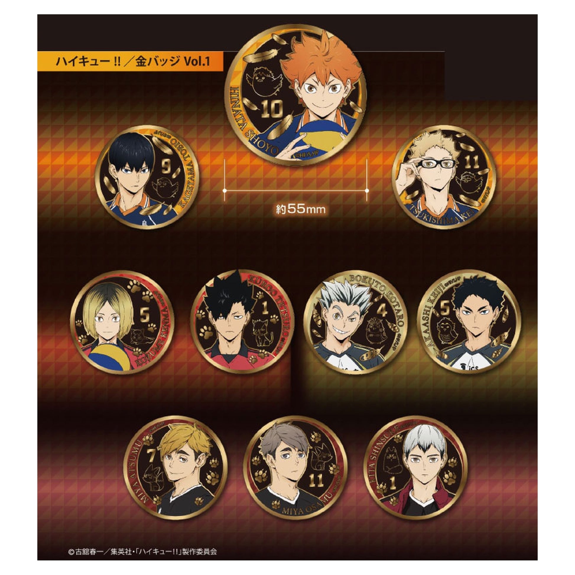 Haikyuu!! Gold Badge Vol.1 10 Pack Box - Image 1