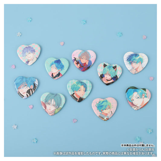 It Takes More Than a Pretty Face to Fall in Love Heart-shaped Chara Badge Collection 10Pack BOX - Image 1