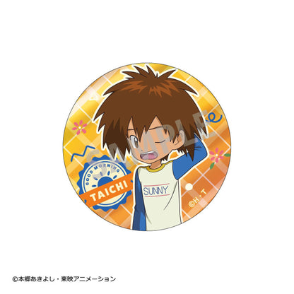 Digimon Adventure Trading Metallic Tin Badge vol.1 Waking Up 8Pack BOX - Image 1