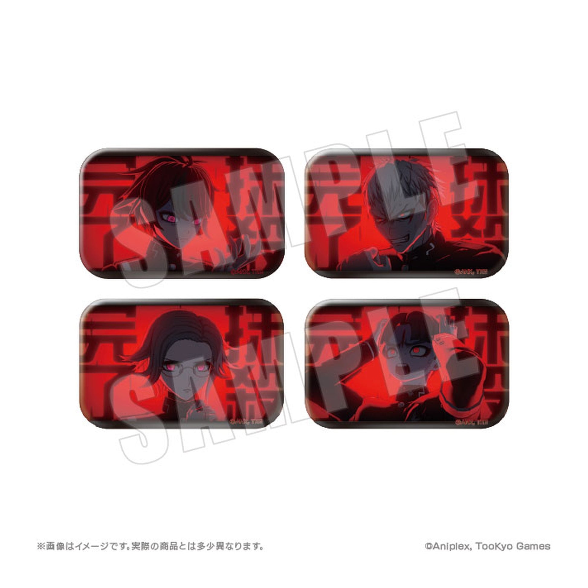HUNDRED LINE -Last Defense Academy- Finishing Blow Square Tin Badge Collection Vol.1 7Pack BOX - Image 1