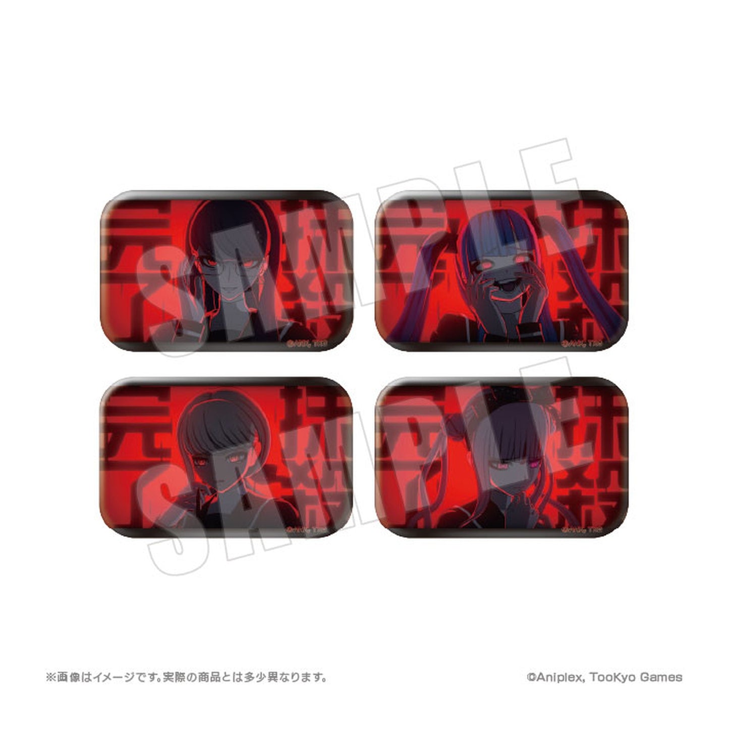 HUNDRED LINE -Last Defense Academy- Finishing Blow Square Tin Badge Collection Vol.2 8Pack BOX - Image 1