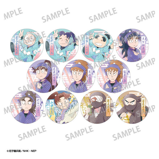 Nintama Rantaro Trading Japanese Washi Paper Style Tin Badge KamiAni TOUCH3 11Pack BOX - Image 1