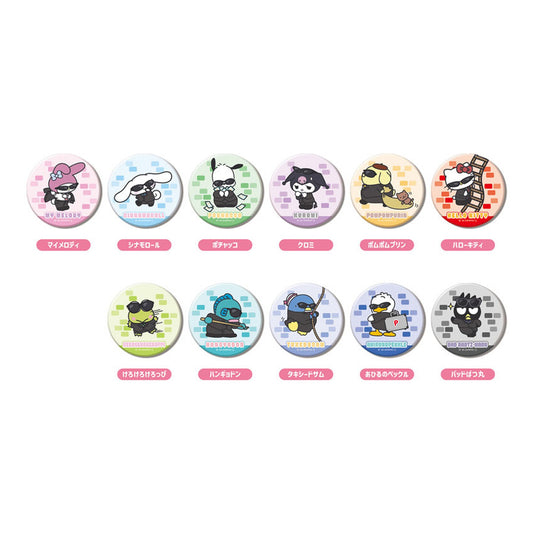 Sanrio Characters CAN Badge Manekkoode Spy Ver. 11Pack BOX - Image 1