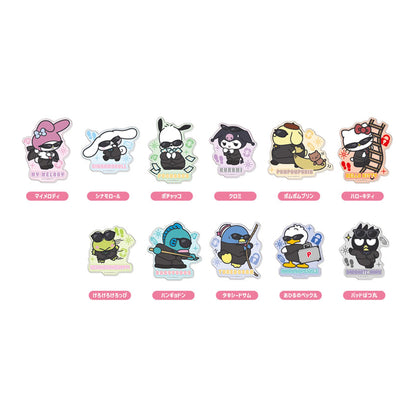Sanrio Characters Acrylic Sticker Manekkoode Spy Ver. 11Pack BOX - Image 1