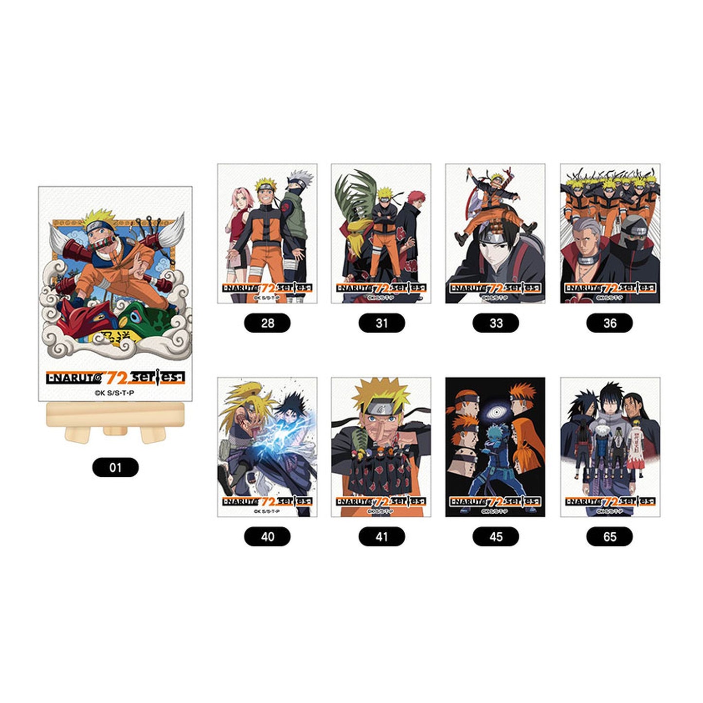 NARUTO Shippuden Mini Canvas Board - NARUTO 72 series - 9 Pack BOX - Image 1