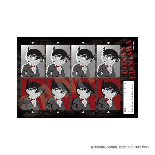 "Detective Conan" Paint Craft Series ID Photo Style Sticker Monochrome ver. 10Item Set - Image 1
