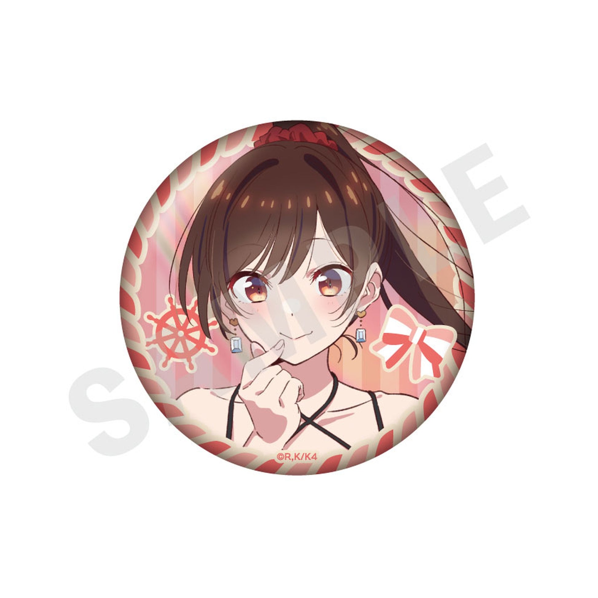 Rent-A-Girlfriend Trading Aurora Tin Badge Redesign 10Item Set - Image 1