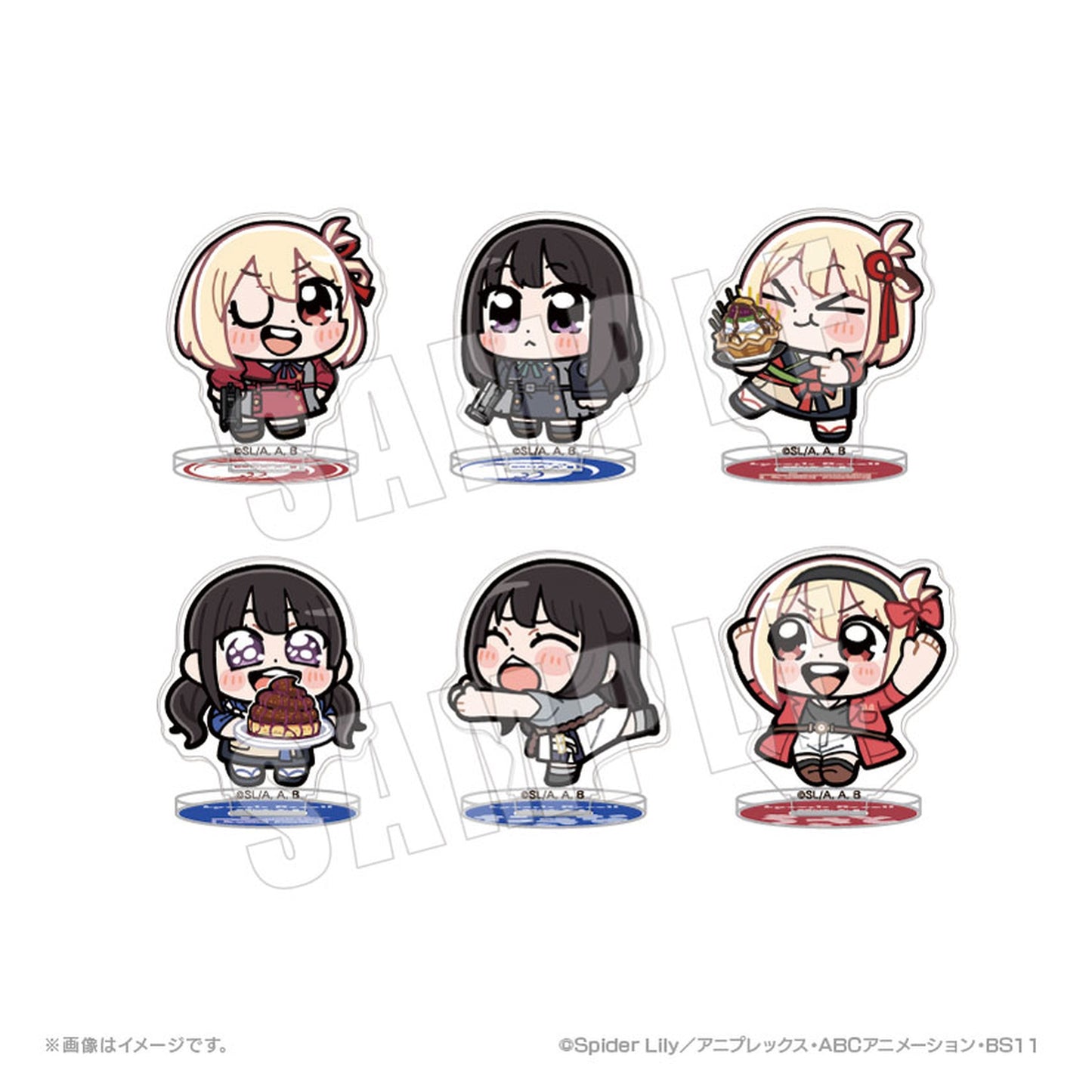 Lycoris Recoil Bkub Small Acrylic Stand 6Pack BOX - Image 1