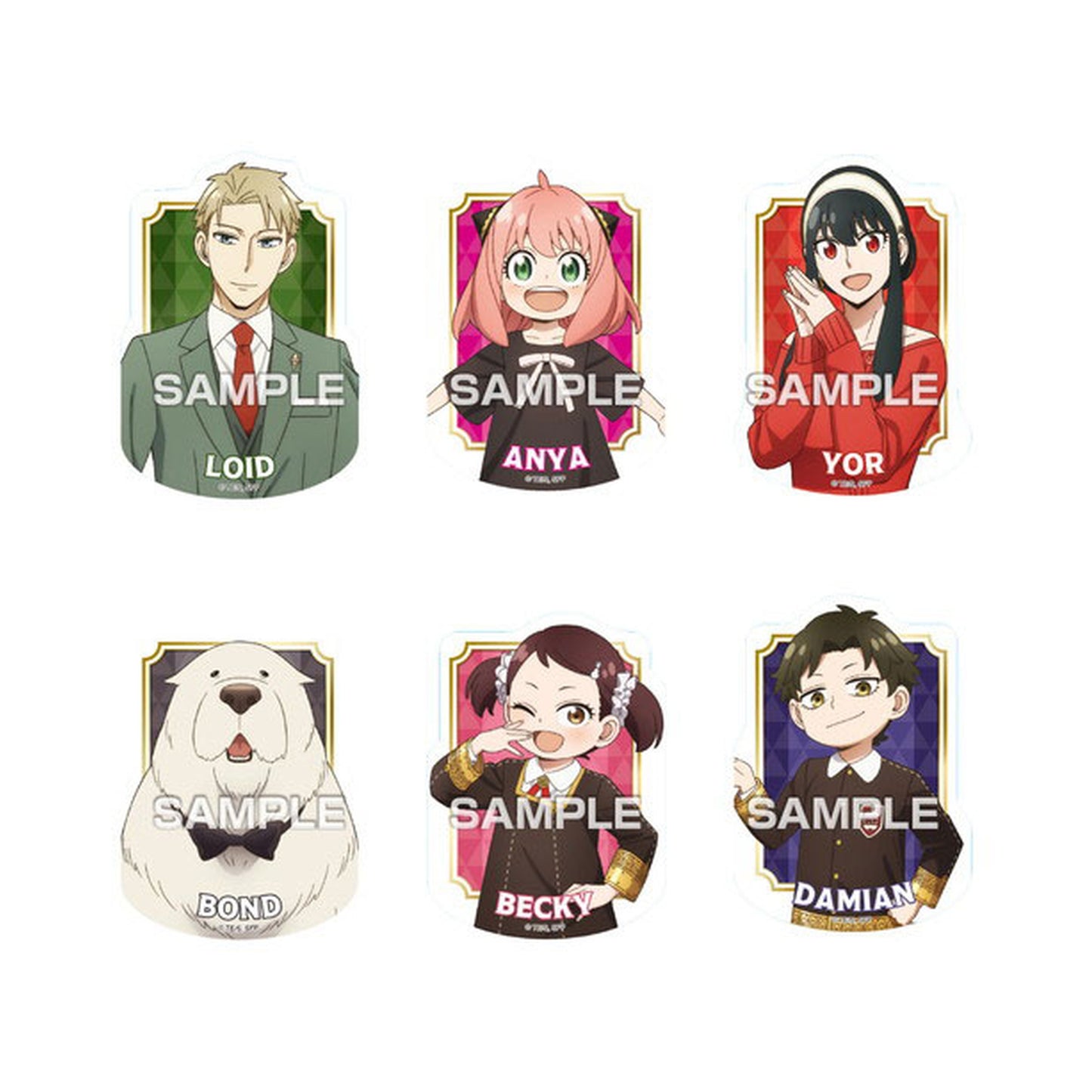 Spy x Family Chara Cut Sticker Gum 16 Pack Box - Image 1