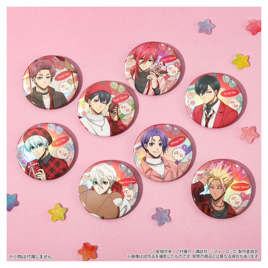 Bluelock 2nd Season Hologram Chara Badge Collection Valentine 8Pack BOX - Image 1