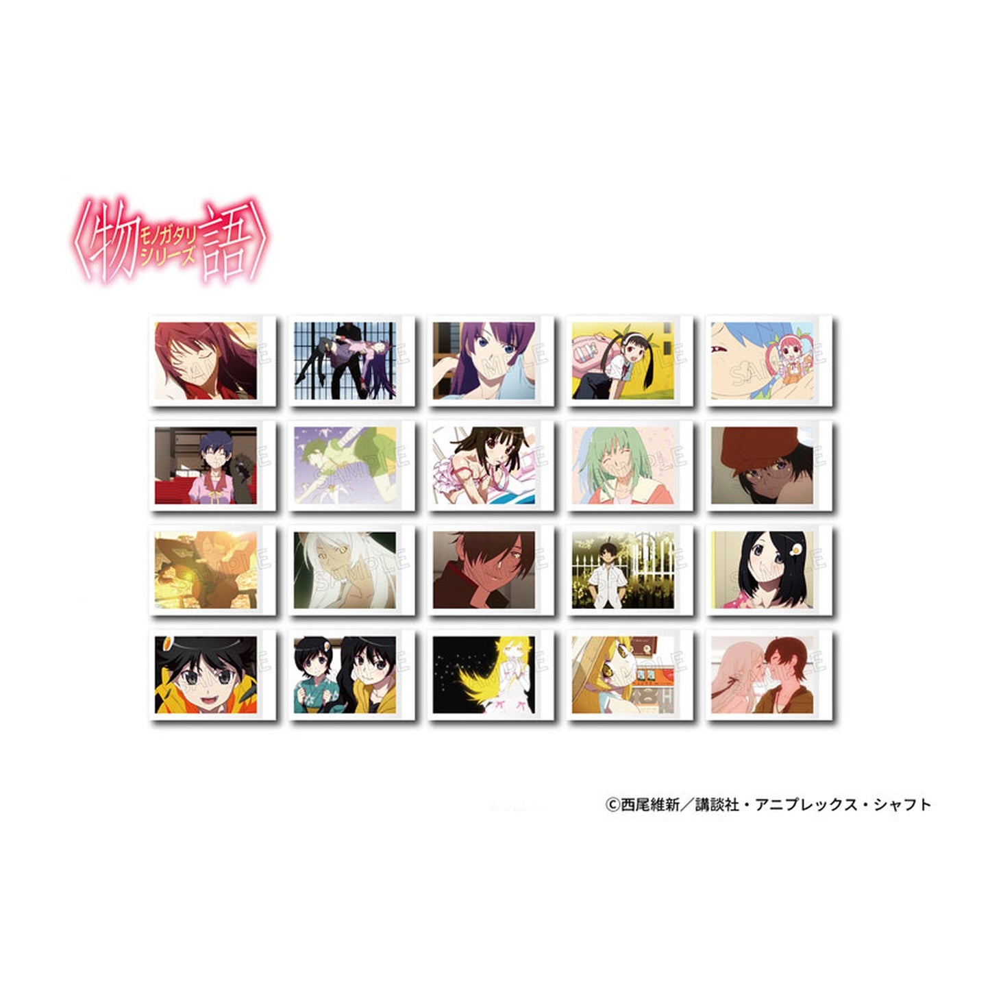 Monogatari Series AFORCE x DRAGON HORSE Trading Instant Camera Style Bromide (Glossy Card) 10Pack BOX - Image 1