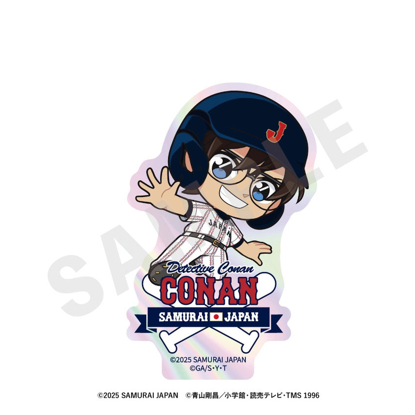 Samurai Japan x Detective Conan Mini Chara Trading Aurora Sticker 8Pack BOX - Image 1