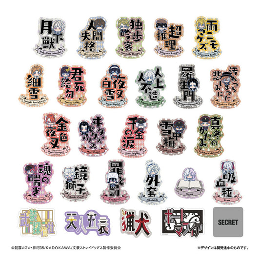 Mobile Sticker Collection Bungo Stray Dogs 2 Stickers/Pack, 20 Packs/Box - Image 1